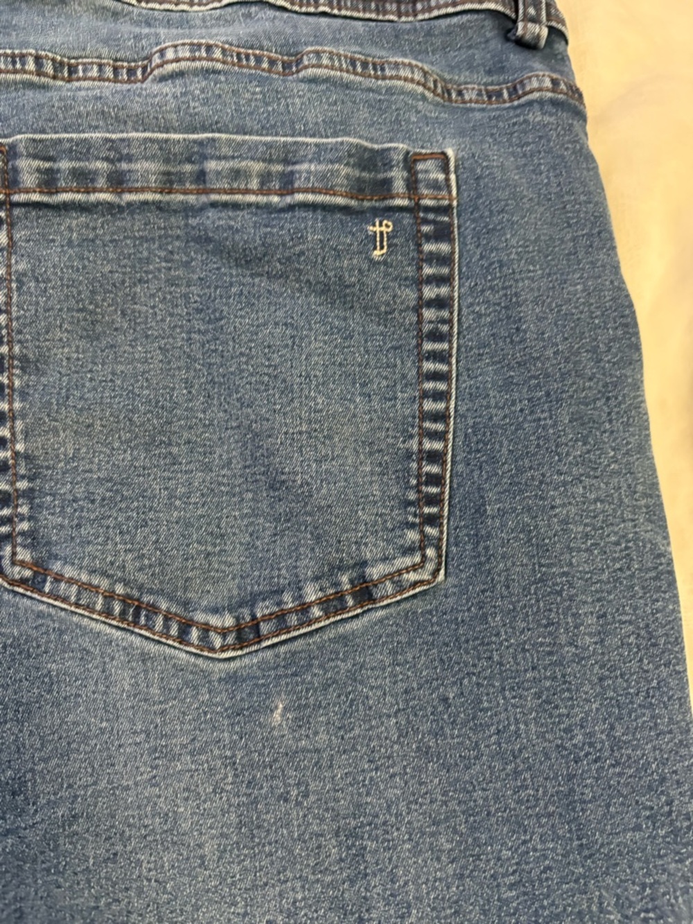 TPJ The Perfect Jean Thick Stretch Jeans Dark Blue 46x32 Men's Straight Leg EUC - Picture 6 of 6